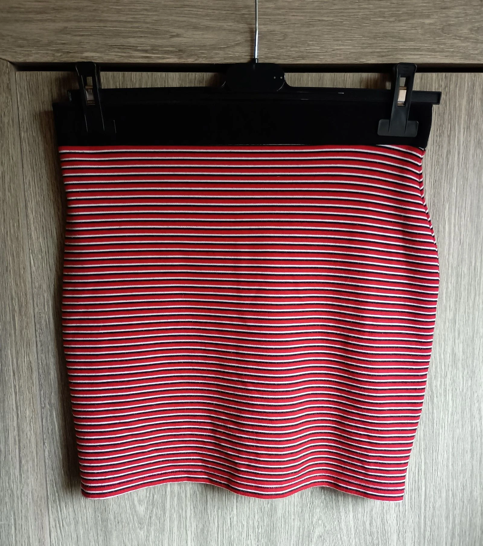Melting Stockholm, gestreepte mini rok, kokerrok. Maat M